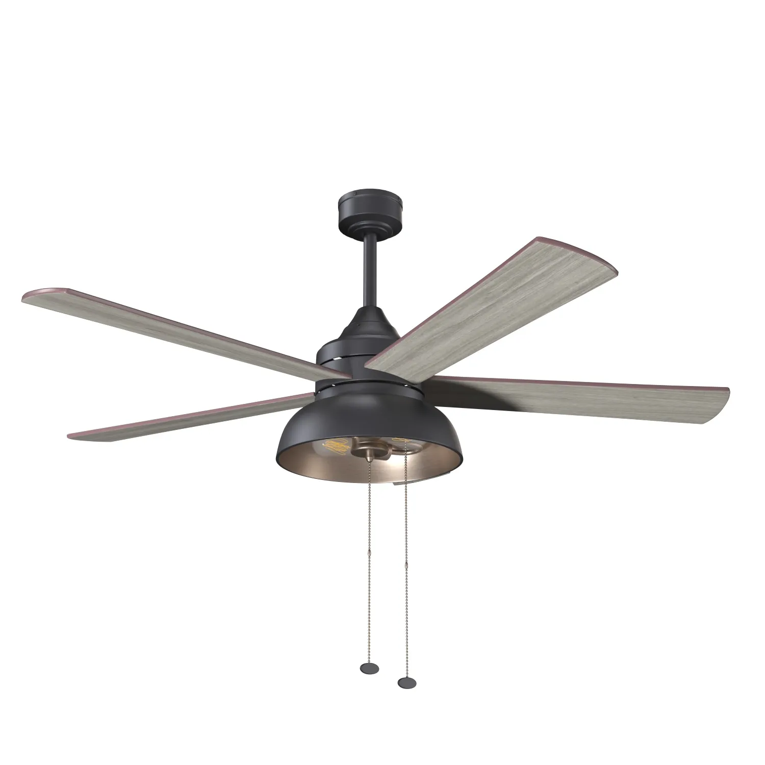 Brightondale Industrial Style Indoor Outdoor LED Ceiling Fan PBR 3D Model_01